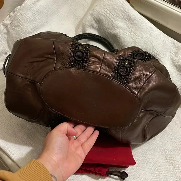 COLE HAAN- tiger eye metallic Alyssa bead bag - NWT - Picture 10 of 13